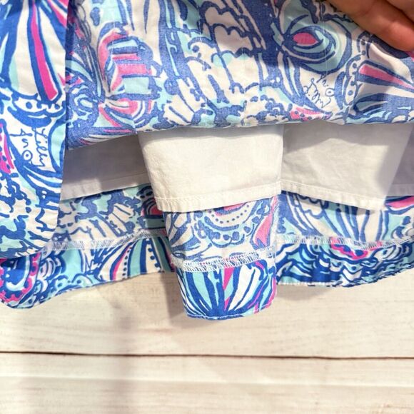 Lilly Pulitzer Target 20th Anniversary My Fans Shift Dress Blue Pink Crochet - Picture 4 of 13